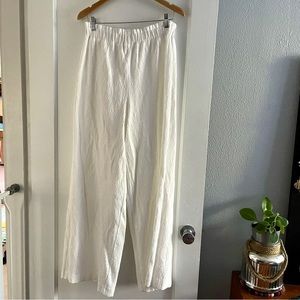 Zara Crinkle Gauze Wide Leg Pant